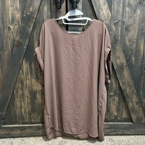 Brown Gauze Material Blouse